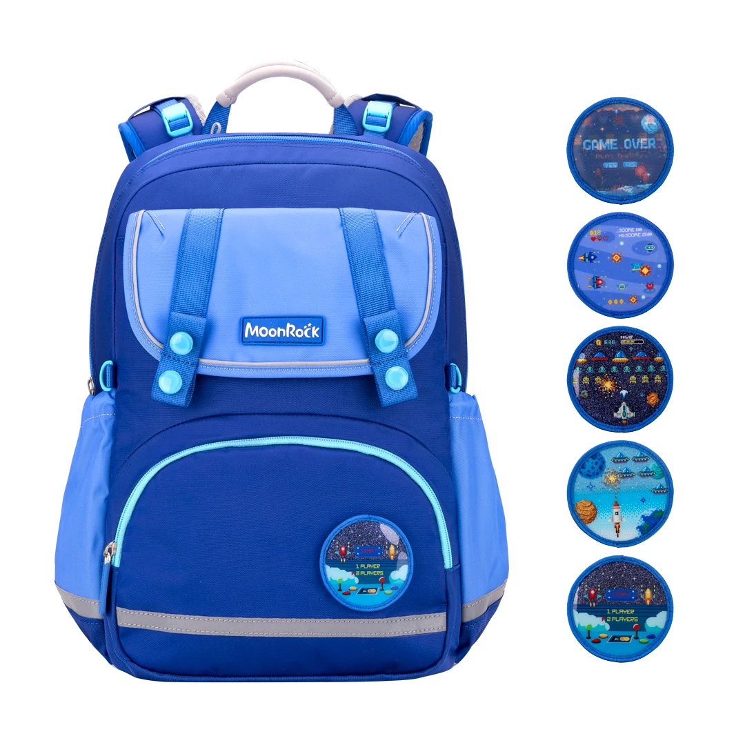 ASP101-24110 MoonRock Ergonomic School Bag - Blue