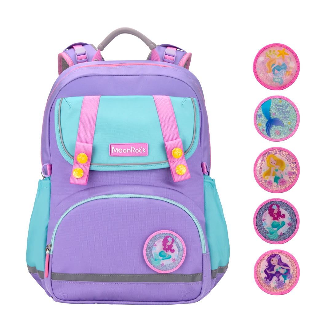 ASP101-24327 MoonRock Ergonomic School Bag - Light Purple Mint